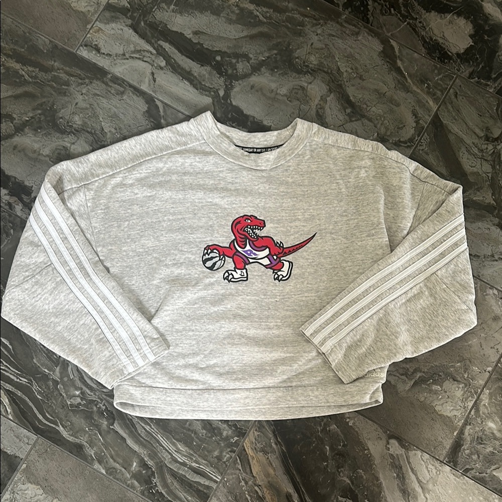 Adidas Toronto Raptors Cropped Crewneck